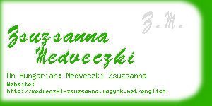 zsuzsanna medveczki business card
